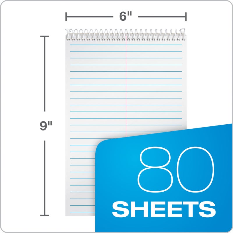 TOPS Steno Books, 6" x 9", Gregg Rule, 80 Sheets, 12 Pack (8020), White - Image 3